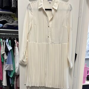 Express Ivory Button-Up Blouse